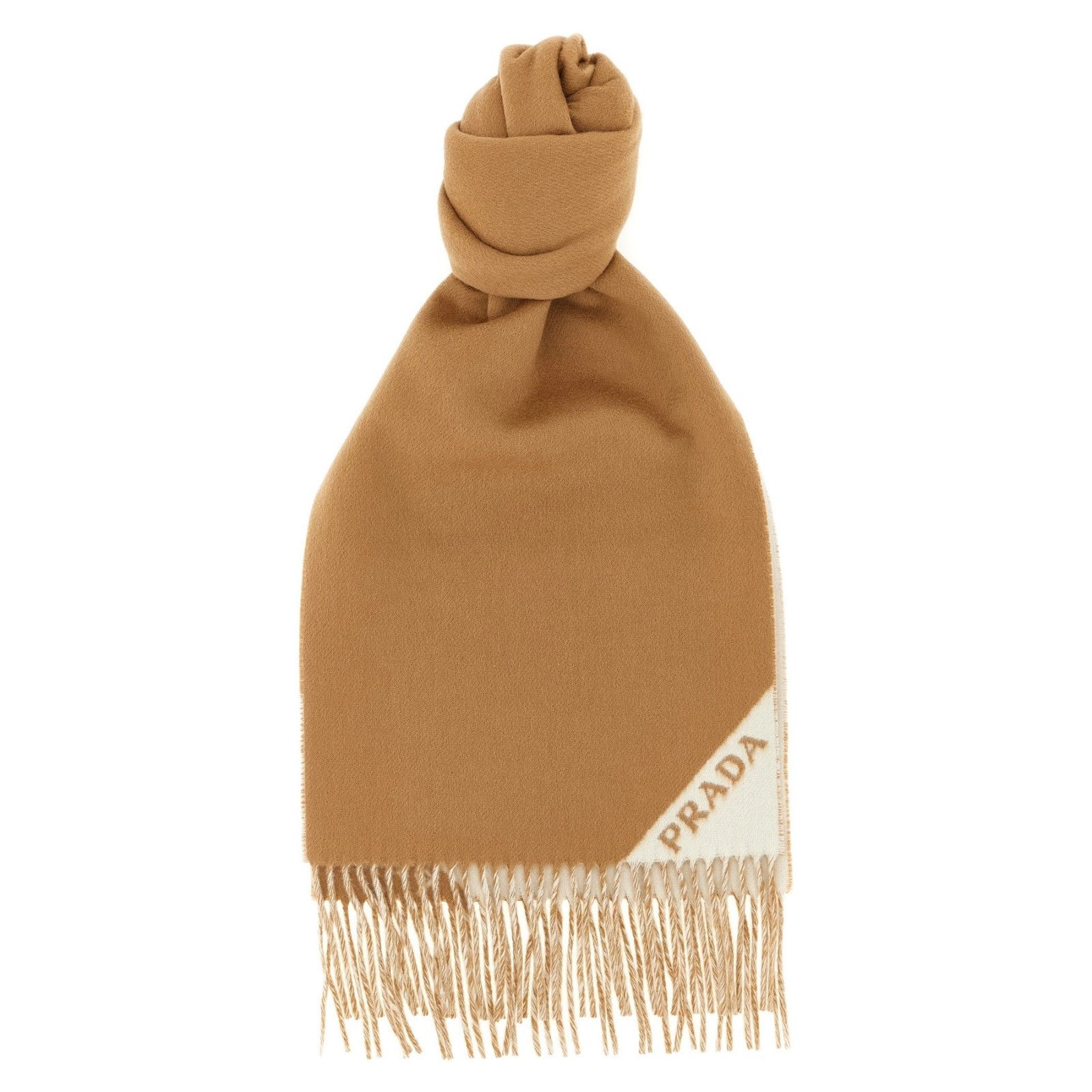 Prada PRADA Cashmere Beige Scarf New & Authentic Size ONE SIZE - 1 Thumbnail