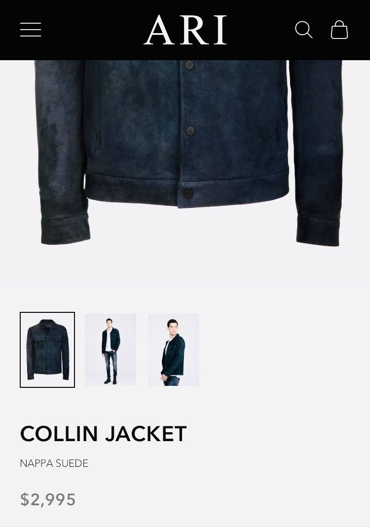 Tom Ford ARI SOHO Suede Collin Jacket $2,995 Retail Size US M / EU 48-50 / 2 - 8 Thumbnail