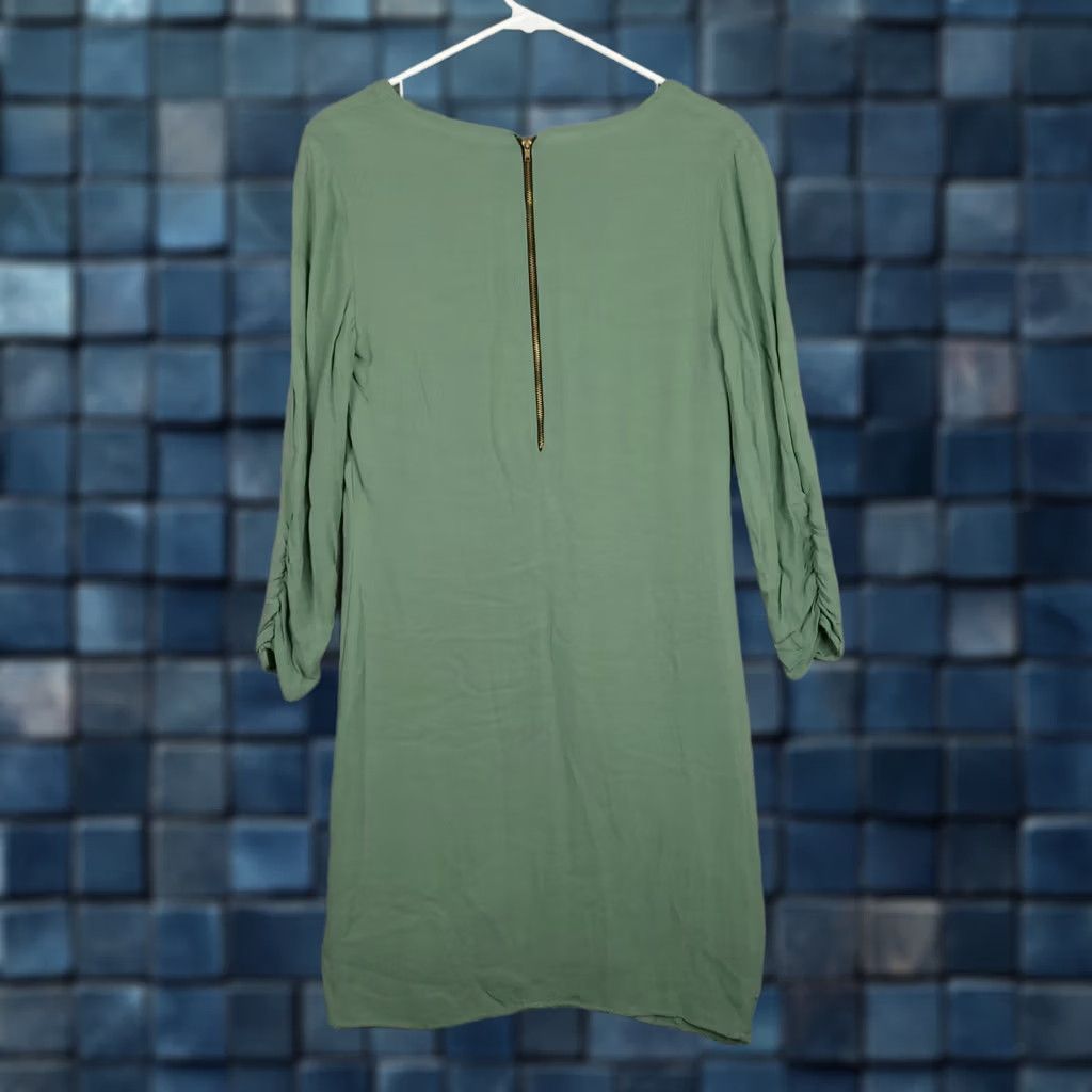 Vintage Axara Paris Women's mint green A-Line Short dress Size 38 Dress Green Solid Viscose Lined Short Sleeve Round Neck, Adult Womens Size 26" / US 2 / IT 38 - 1 Thumbnail