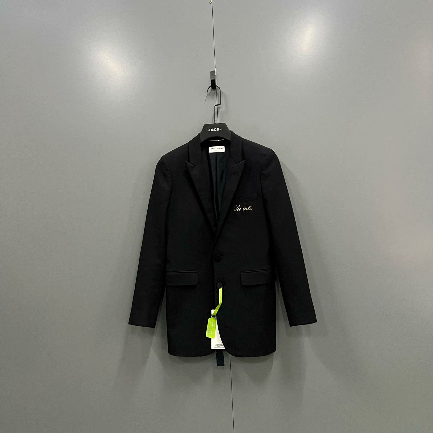 Saint Laurent Paris Saint Laurent Black Embroidered Lapel Blazer Size US M / EU 48-50 / 2 - 1 Thumbnail