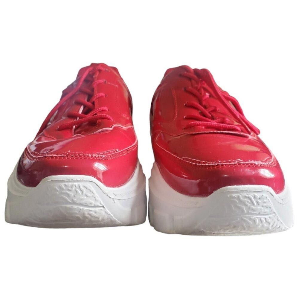 Designer SH112 Lucky Step Red Patent Ladies Fashion Shoes 10 Size US 10 / IT 40 - 2 Thumbnail