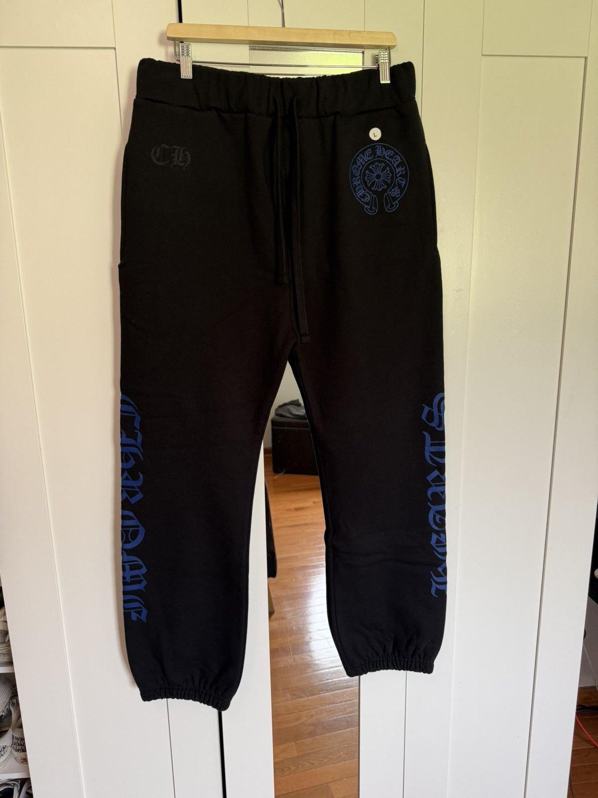 Chrome Hearts Black/Blue Horseshoe Heavyweight Sweats