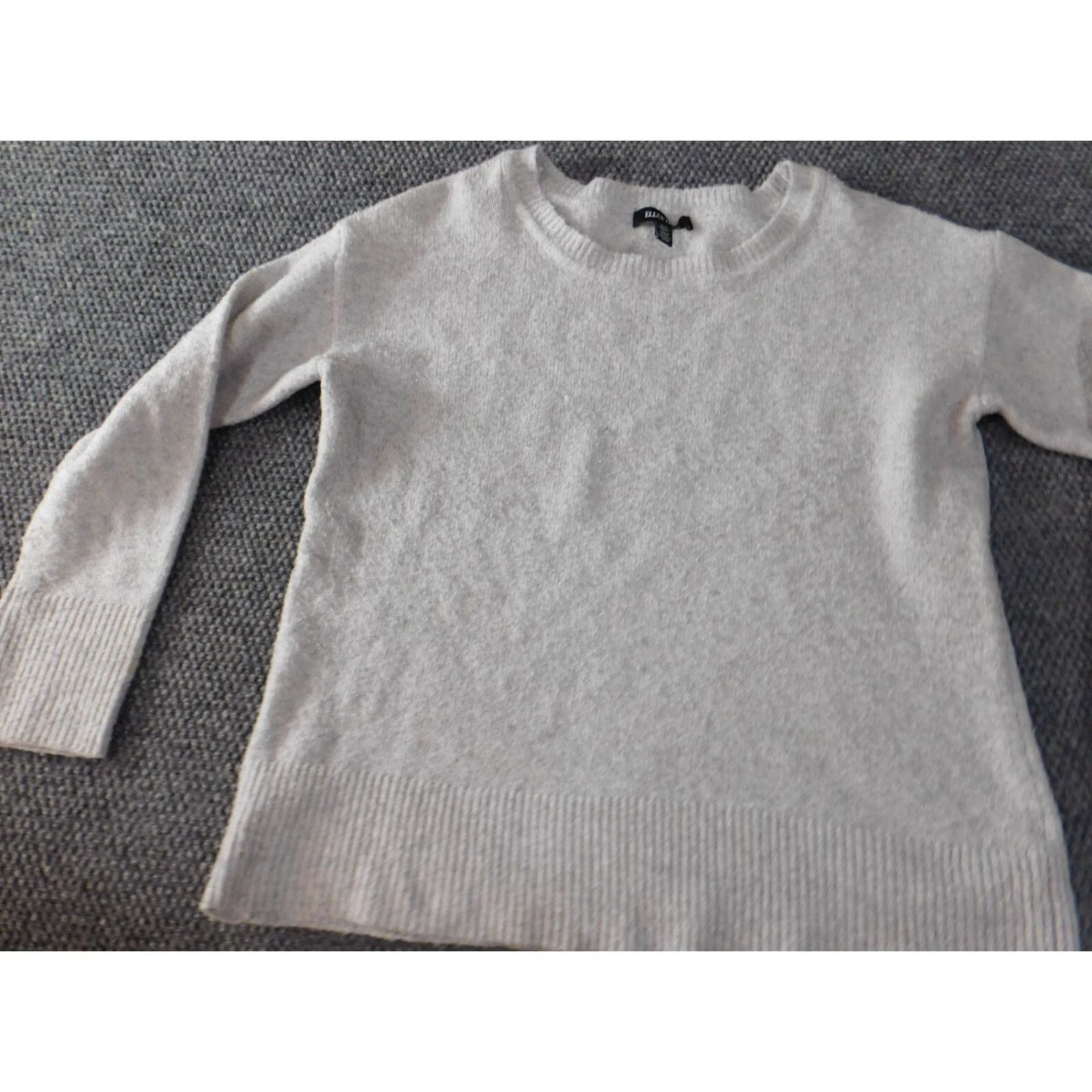 Ellen Tracy Ellen Tracy Womens Sweater M Gray Crewneck Pullover Knit Cotton Cable Knit Raglan Sleeve Button Details Parka? Size M / US 6-8 / IT 42-44 - 3 Thumbnail