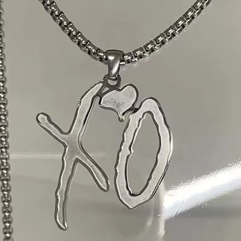 Jewelry × Vintage Hip Hop Titanium Steel Letter Pendant Necklace Size ONE SIZE - 7 Thumbnail