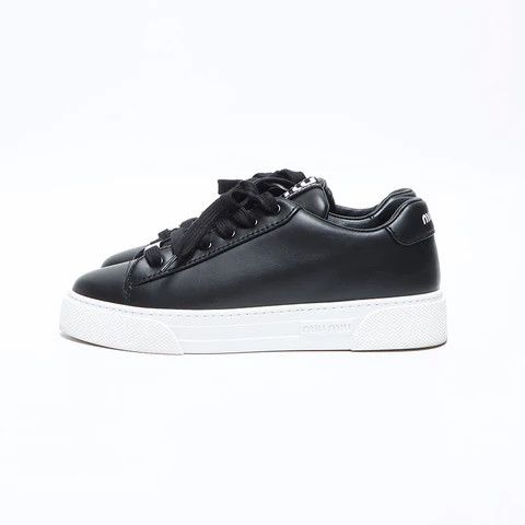 Miu Miu o1B3y1r0526 Low-Top Sneakers in Black Size US 10 / IT 40 - 5 Thumbnail