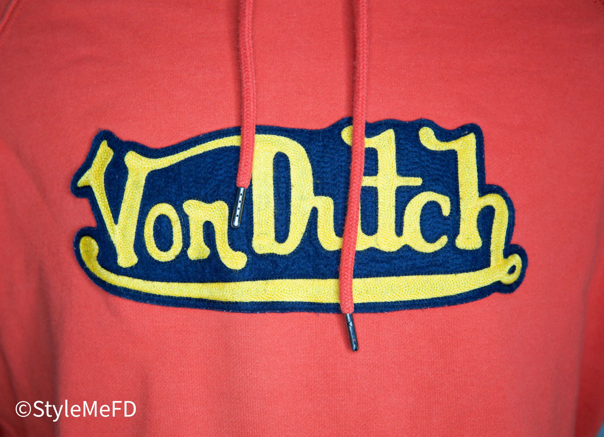 Von Dutch VINTAGE VON DUTCH ORANGE LOGO & EYEBALL PATCH HOODIE Size US M / EU 48-50 / 2 - 6 Thumbnail