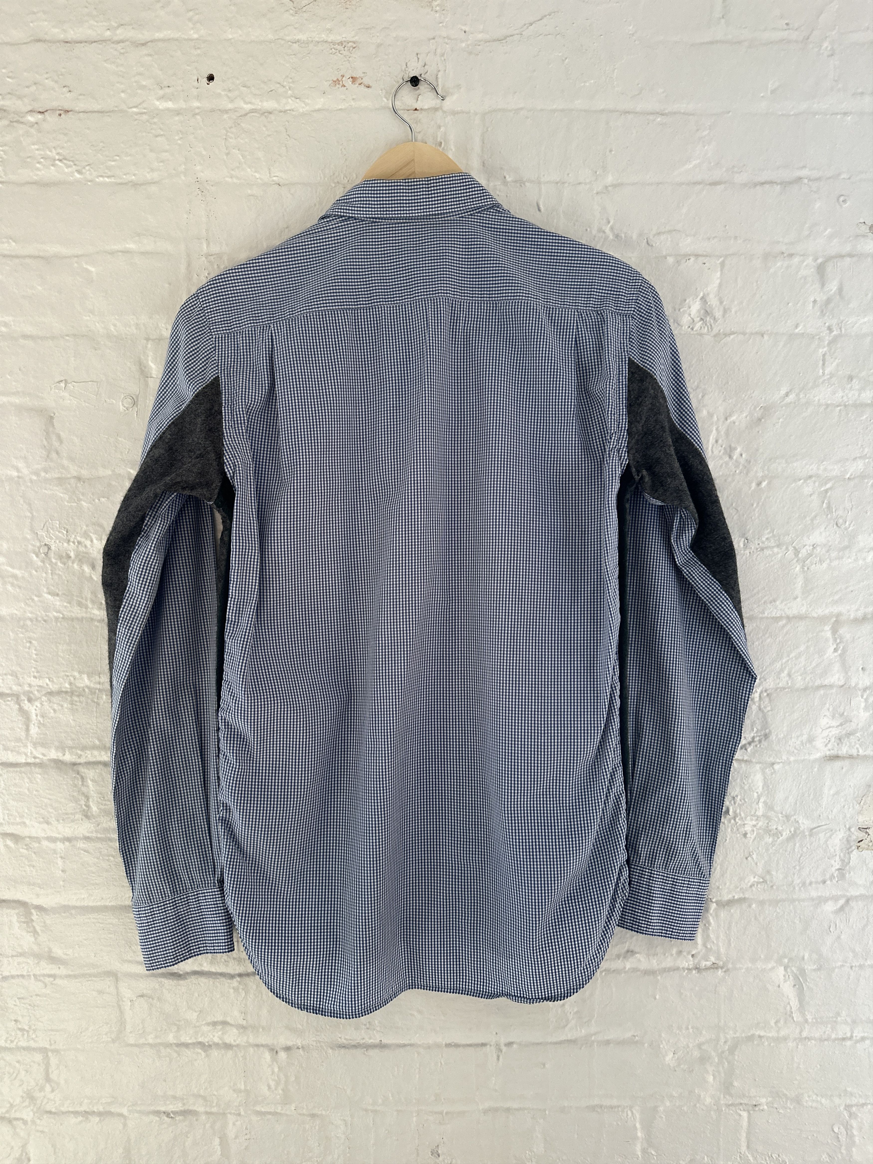 Comme des Garcons Comme des Garcons Homme Wool Paneled Check Button Up Shirt Size US XS / EU 42 / 0 - 4 Thumbnail