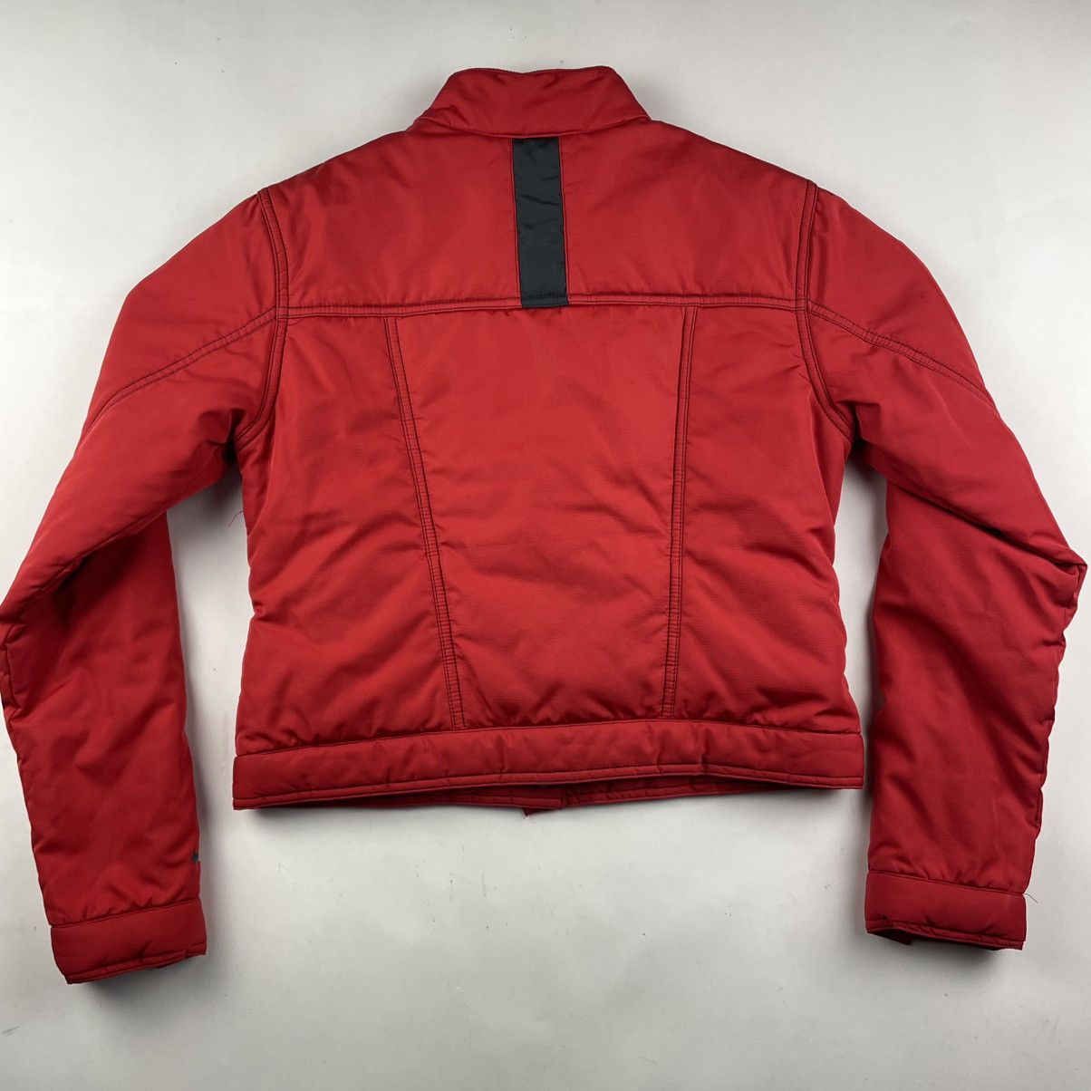 Nike Vtg Y2K Nike Red Quilted Down Puffer Trucker Jacket Womens Size S / US 4 / IT 40 - 14 Thumbnail