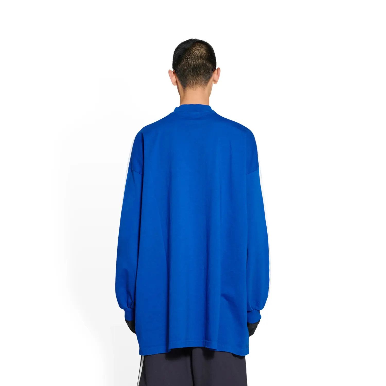 Adidas × Balenciaga o1w1db10824 Oversized Long Sleeve T-Shirt in Blue/White Size US S / EU 44-46 / 1 - 3 Thumbnail