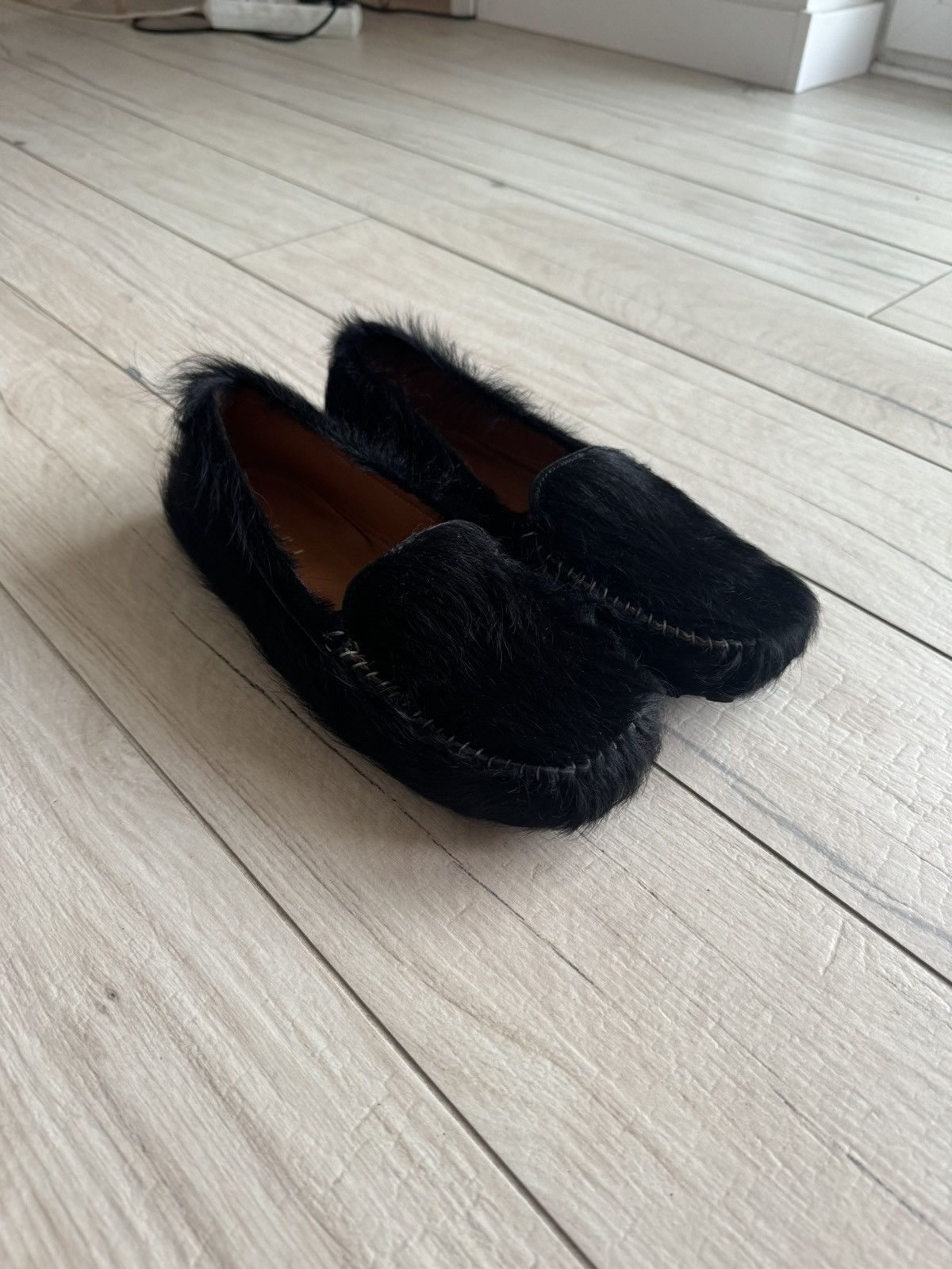 Marni !DS! Marni Black Calf-Hair Moc Loafers Size US 9 / EU 42 - 1 Thumbnail