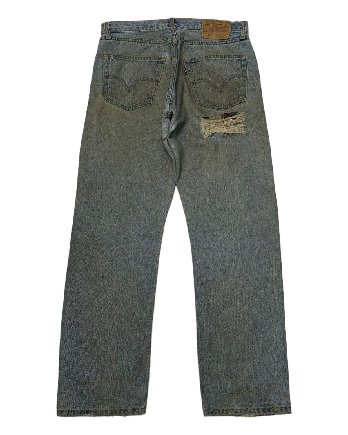 Levi's RARE‼️LEVIS 501 VINTAGE DISTRESS PATCHWORK DENIM Size US 32 / EU 48 - 3 Thumbnail