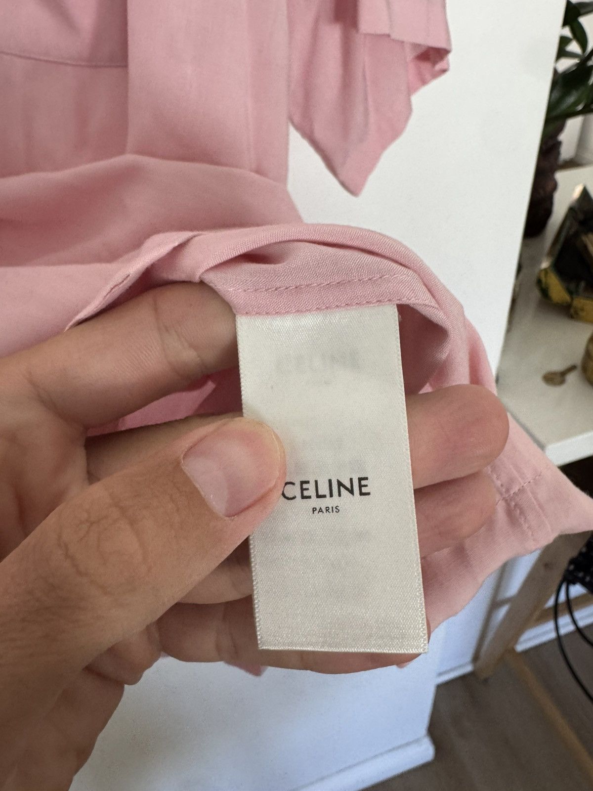 Celine Rare Blush Pink Bowling Shirt Viscose Size US XL / EU 56 / 4 - 4 Thumbnail