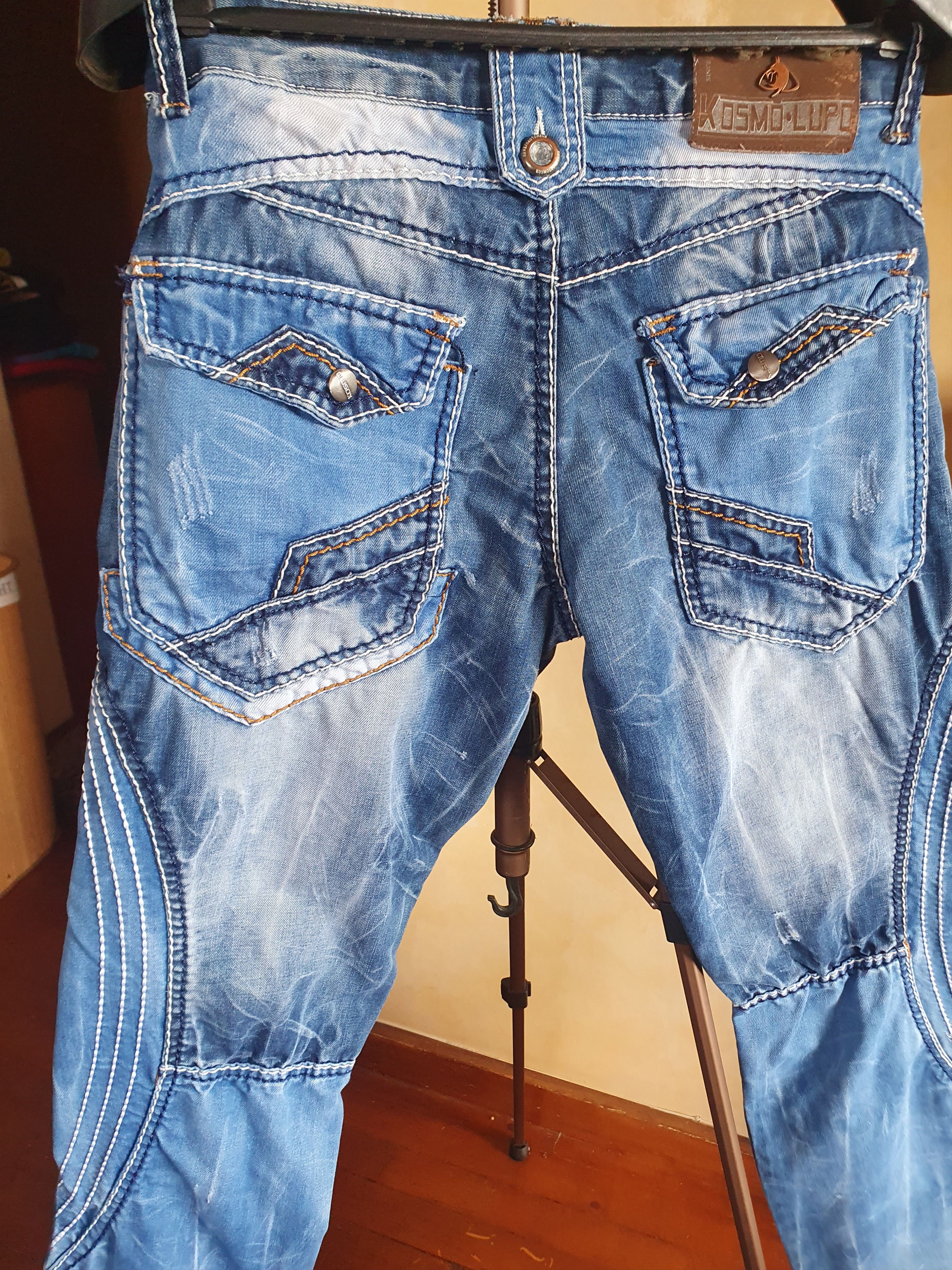 Other Kosmo Lupo Jeans Embroidered Patchwork Тhick Seams Size US 32 / EU 48 - 18 Thumbnail
