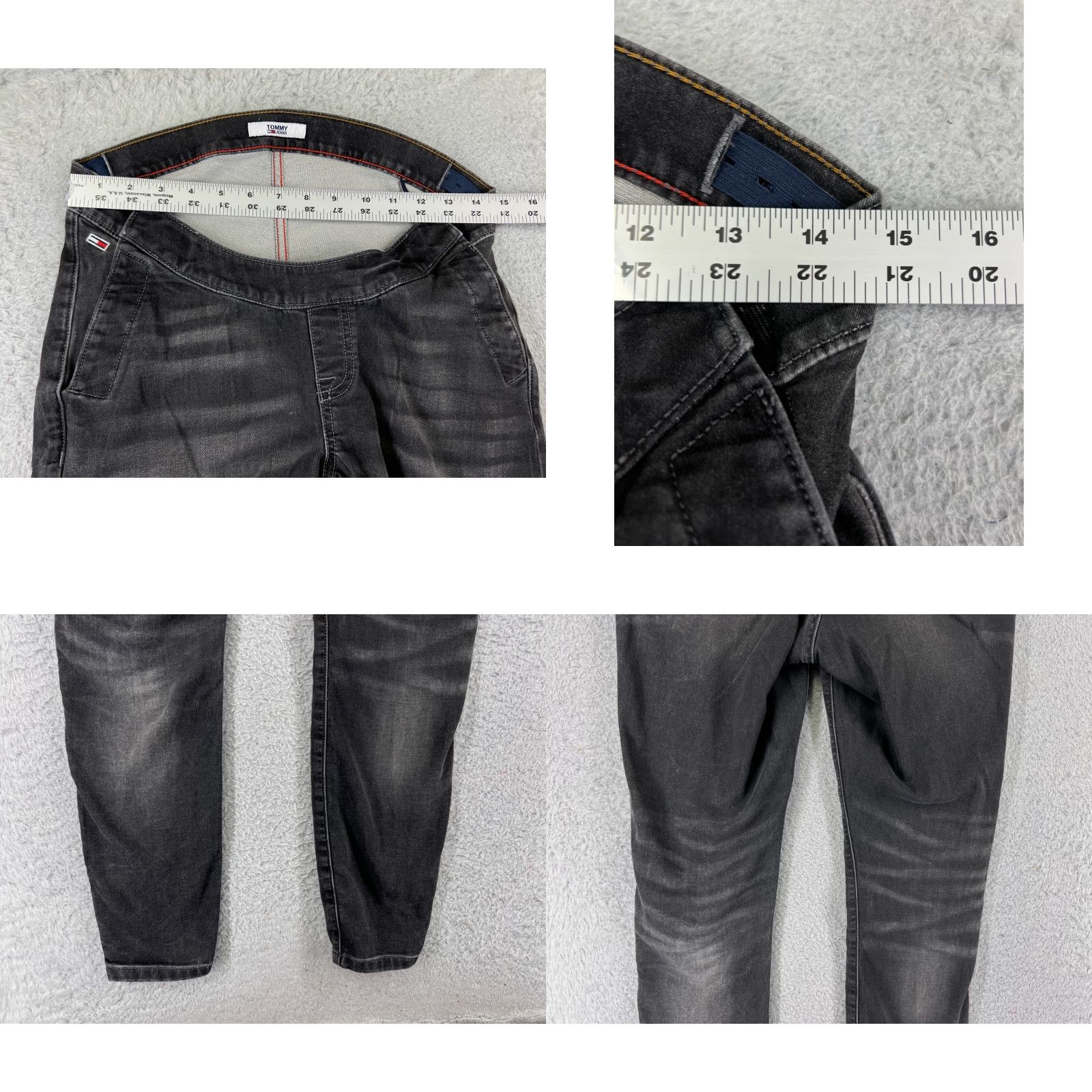 Tommy Hilfiger Tommy Hilfiger Jeans Women 30 Black Denim Ultra High Rise Legging Ankle Zip Bootcut Size 30" / US 8 / IT 44 - 9 Thumbnail