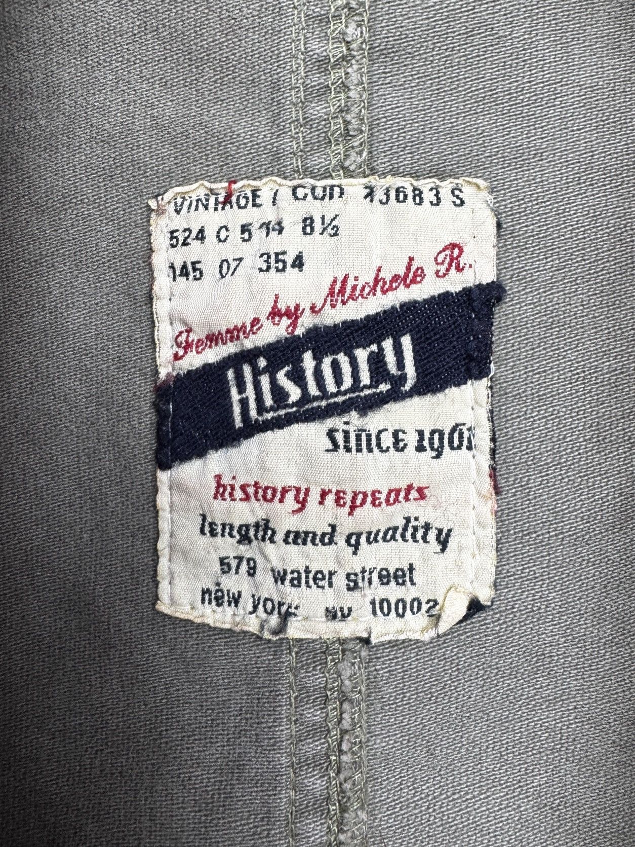 Other History Repeats by Femme Michele R. khaki lined jacket sz 42 Size M / US 6-8 / IT 42-44 - 20 Thumbnail