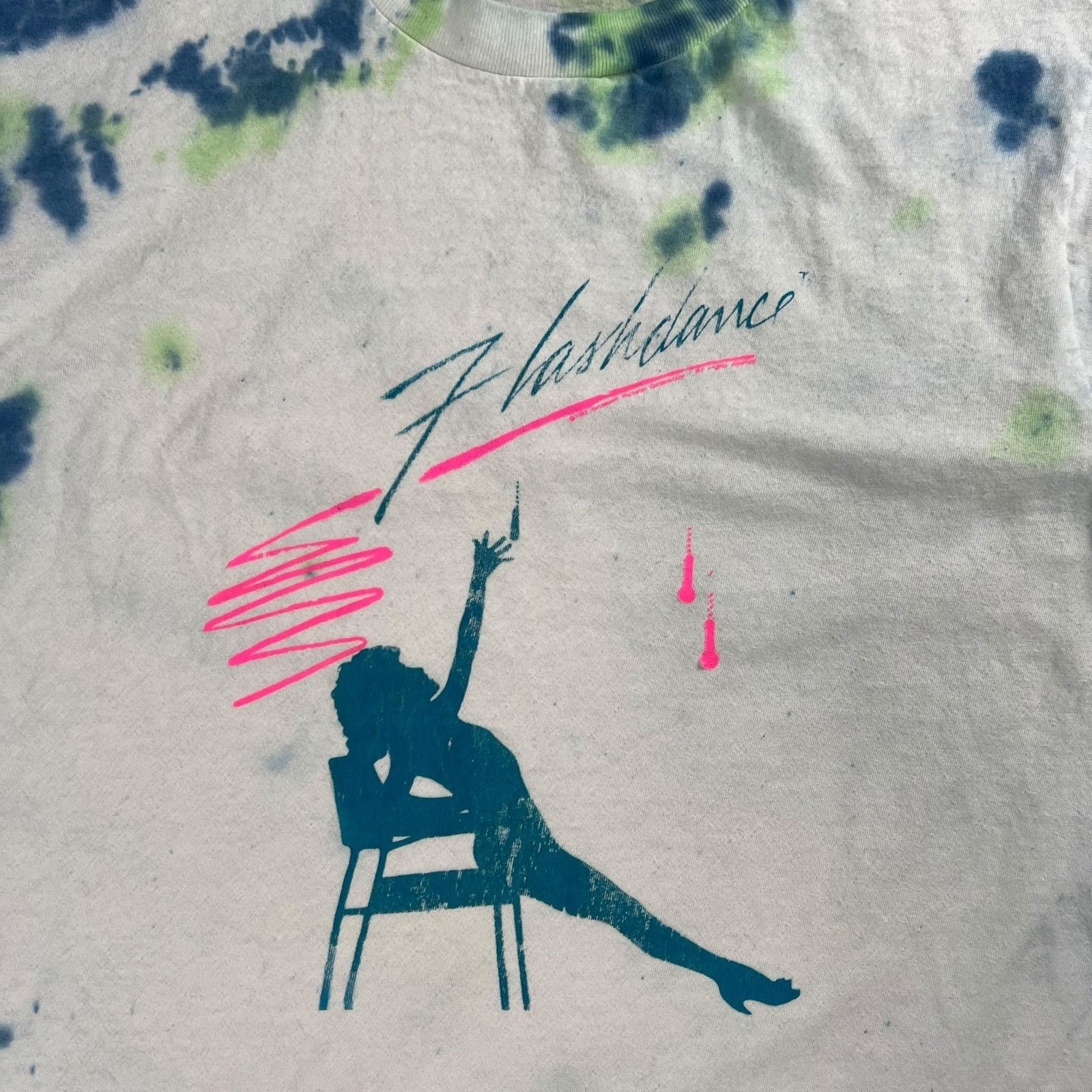 Vintage Vintage 1991 Flashdance movie tie dye tee (M) Size US M / EU 48-50 / 2 - 4 Thumbnail