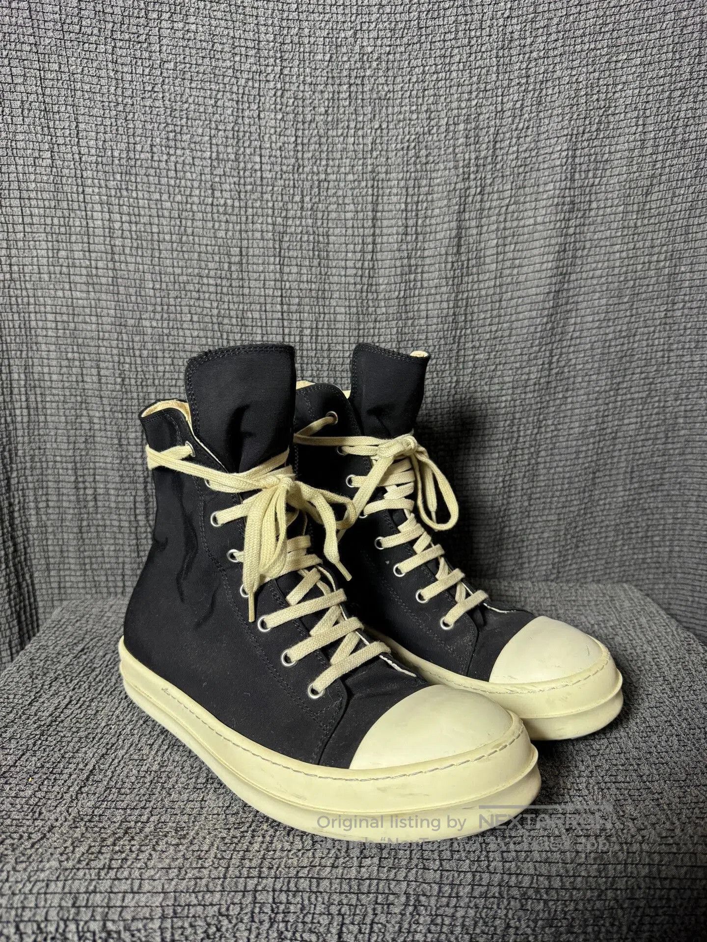Rick Owens Rick Owens High Top Black and White Sneakers. Size US 7.5 / EU 40-41 - 1 Thumbnail