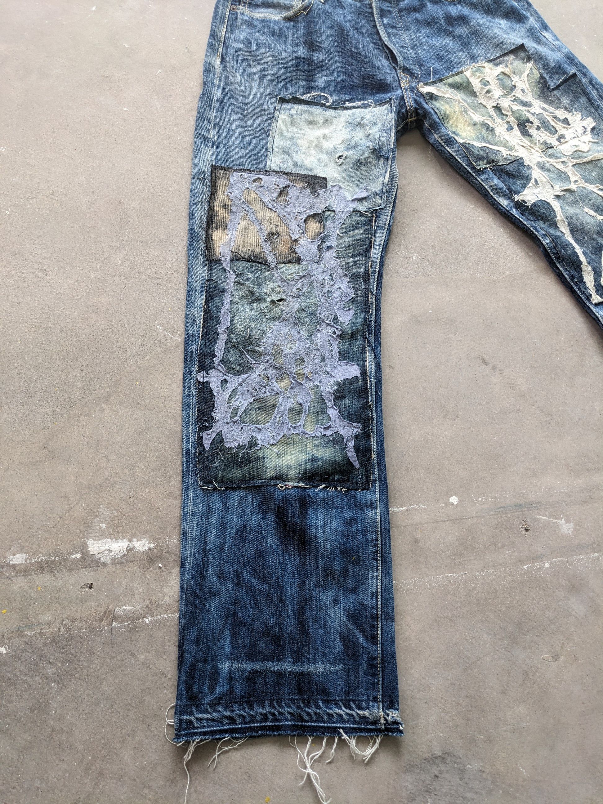 Kapital BEST OFFER 💥 Vintage Kapital Boro Jeans Selvedge Size 29 Size US 29 - 4 Thumbnail