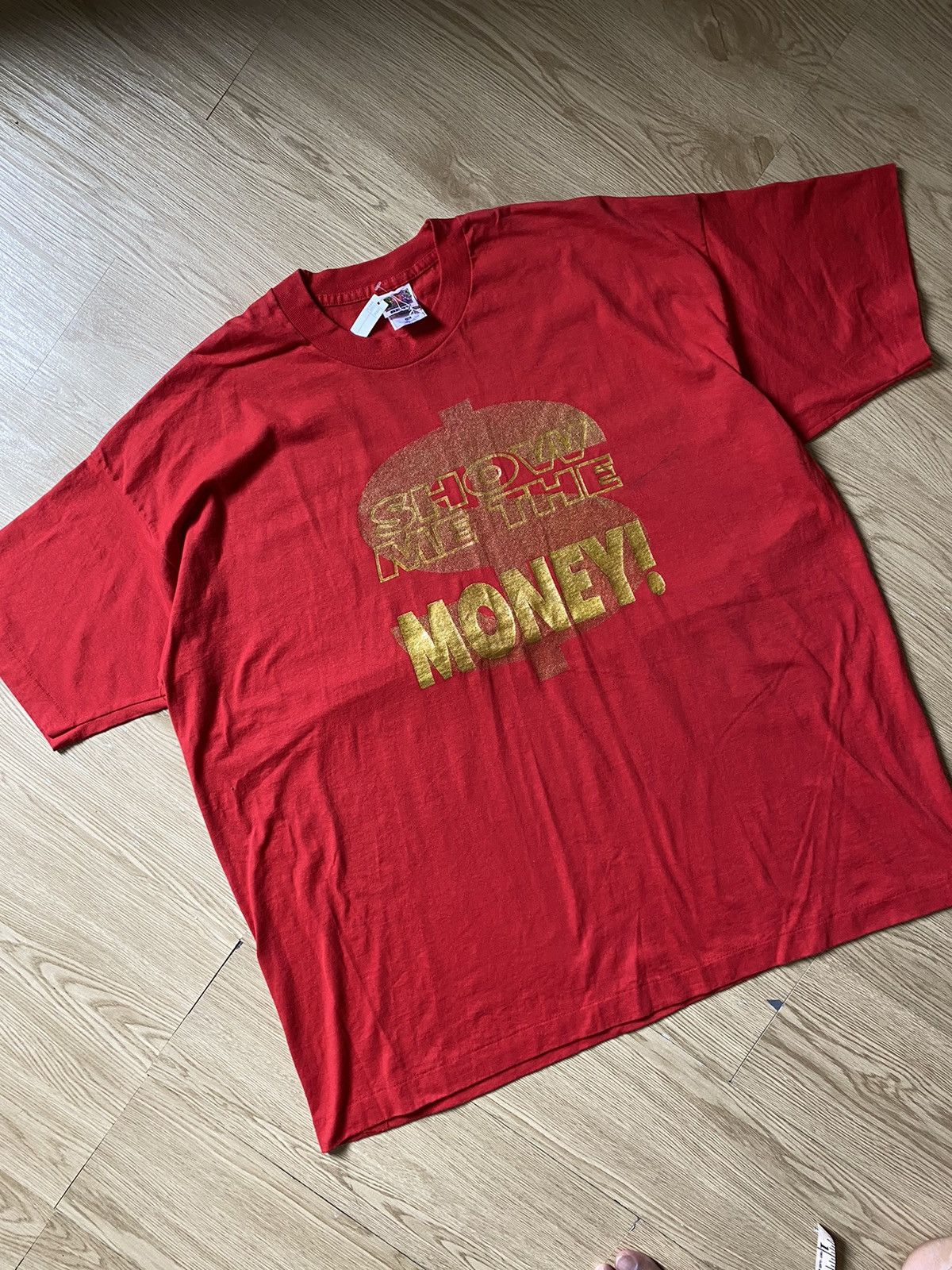Fruit Of The Loom × Vintage Vintage Show Me The Money Single Stitch Big Size Size US XXL / EU 58 / 5 - 1 Thumbnail