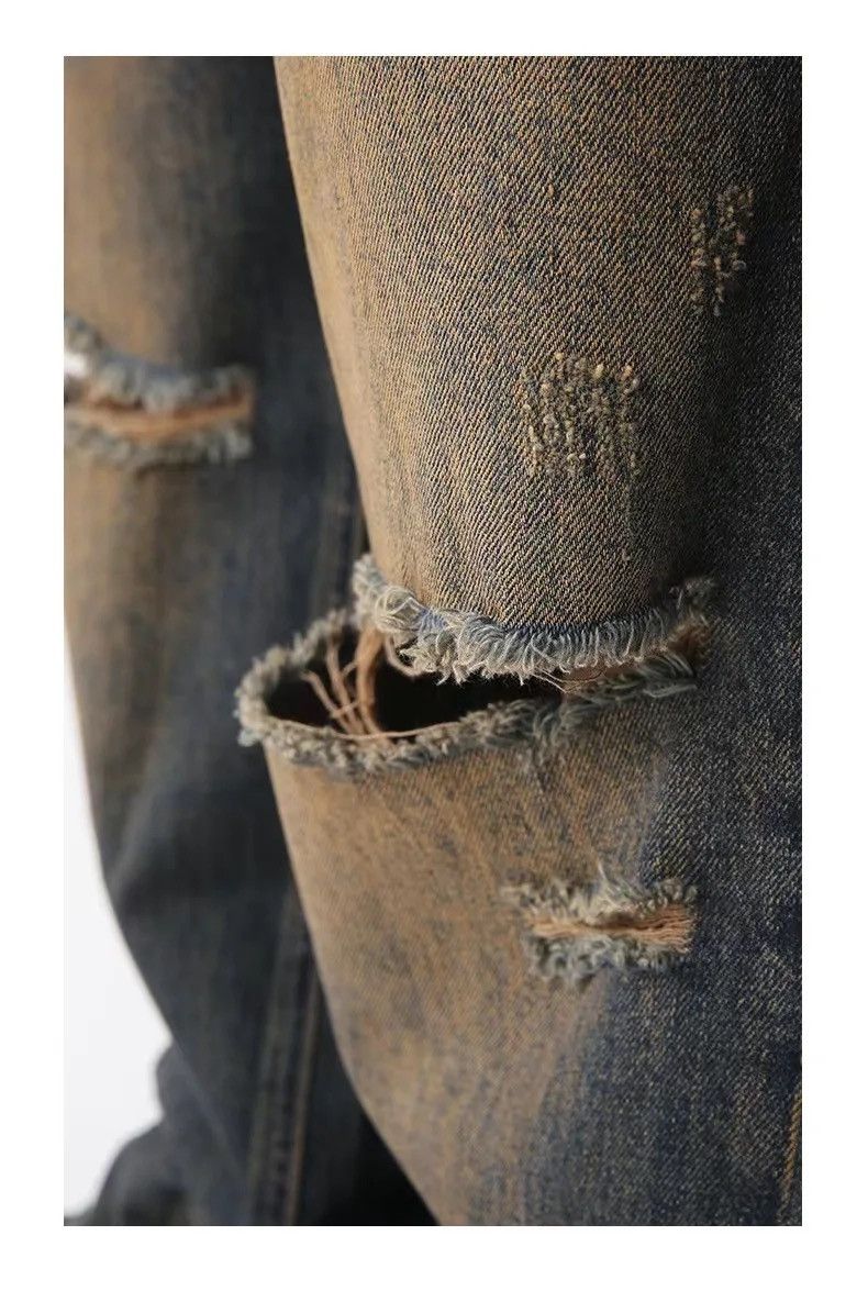 Jean × Vintage Blue Gradient Wash Bootcut Flared Jeans y2k retro Size US 30 / EU 46 - 6 Thumbnail
