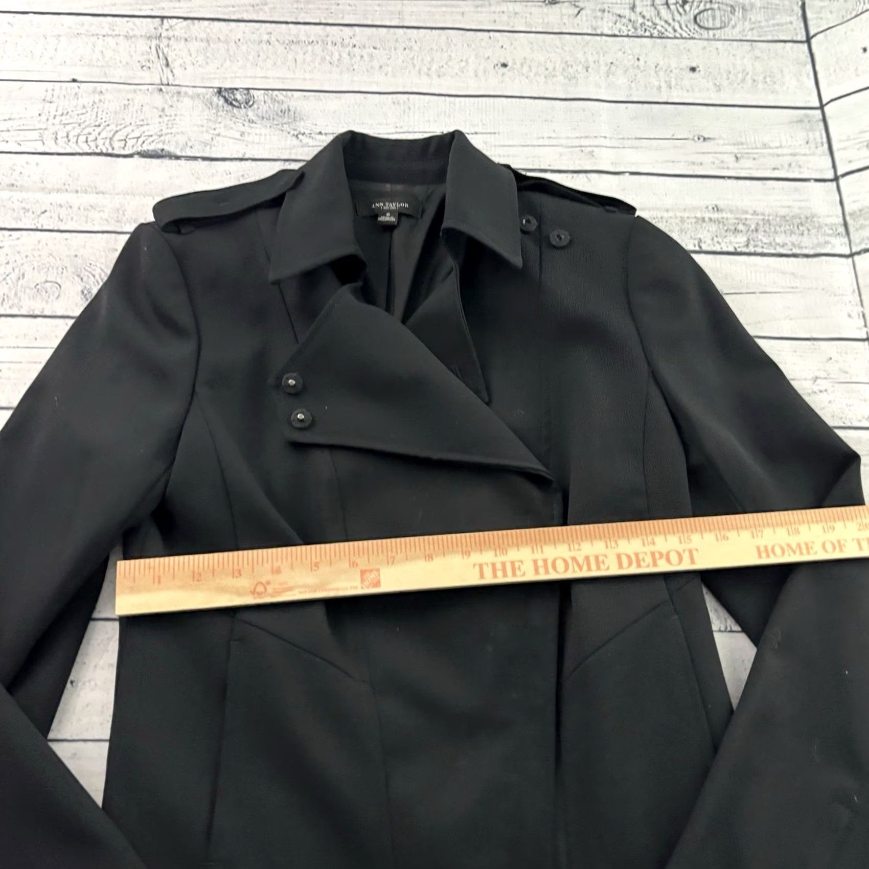 Ann Taylor Ann Taylor Blazer Wool Blend Full Zip Jacket Women's 6 Black Size M / US 6-8 / IT 42-44 - 4 Thumbnail