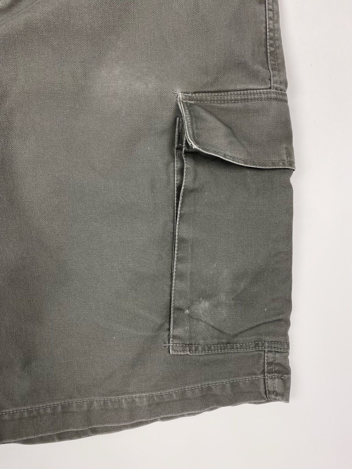 Vintage 1990’s Vintage German Army Khaki Gray Heavy Cargo Shorts Size US 36 / EU 52 - 5 Thumbnail