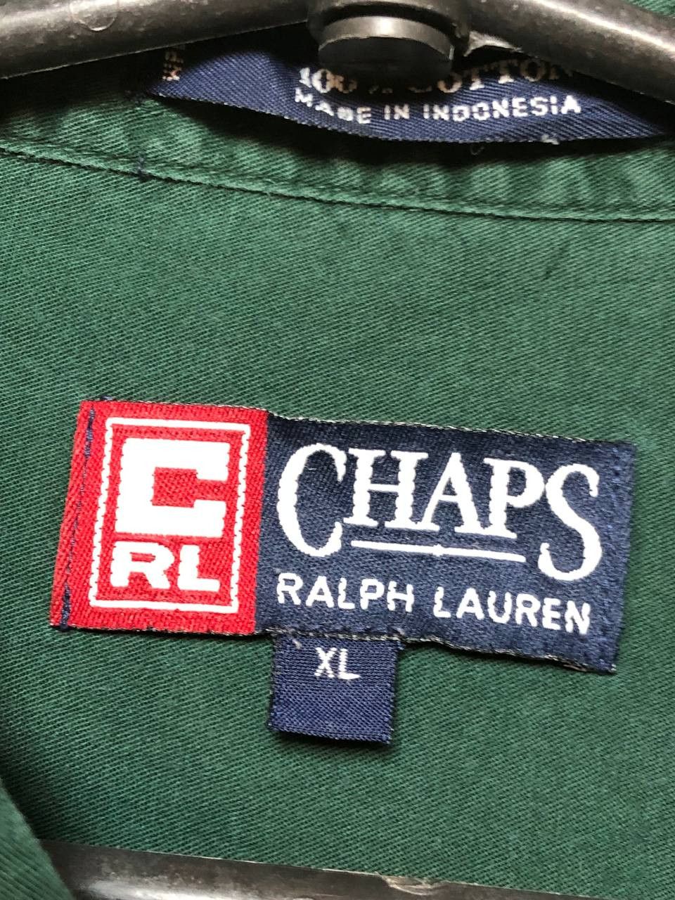 Chaps Ralph Lauren Y2K green shirt logo Chaps Ralph Lauren Vintage Size US XL / EU 56 / 4 - 2 Thumbnail