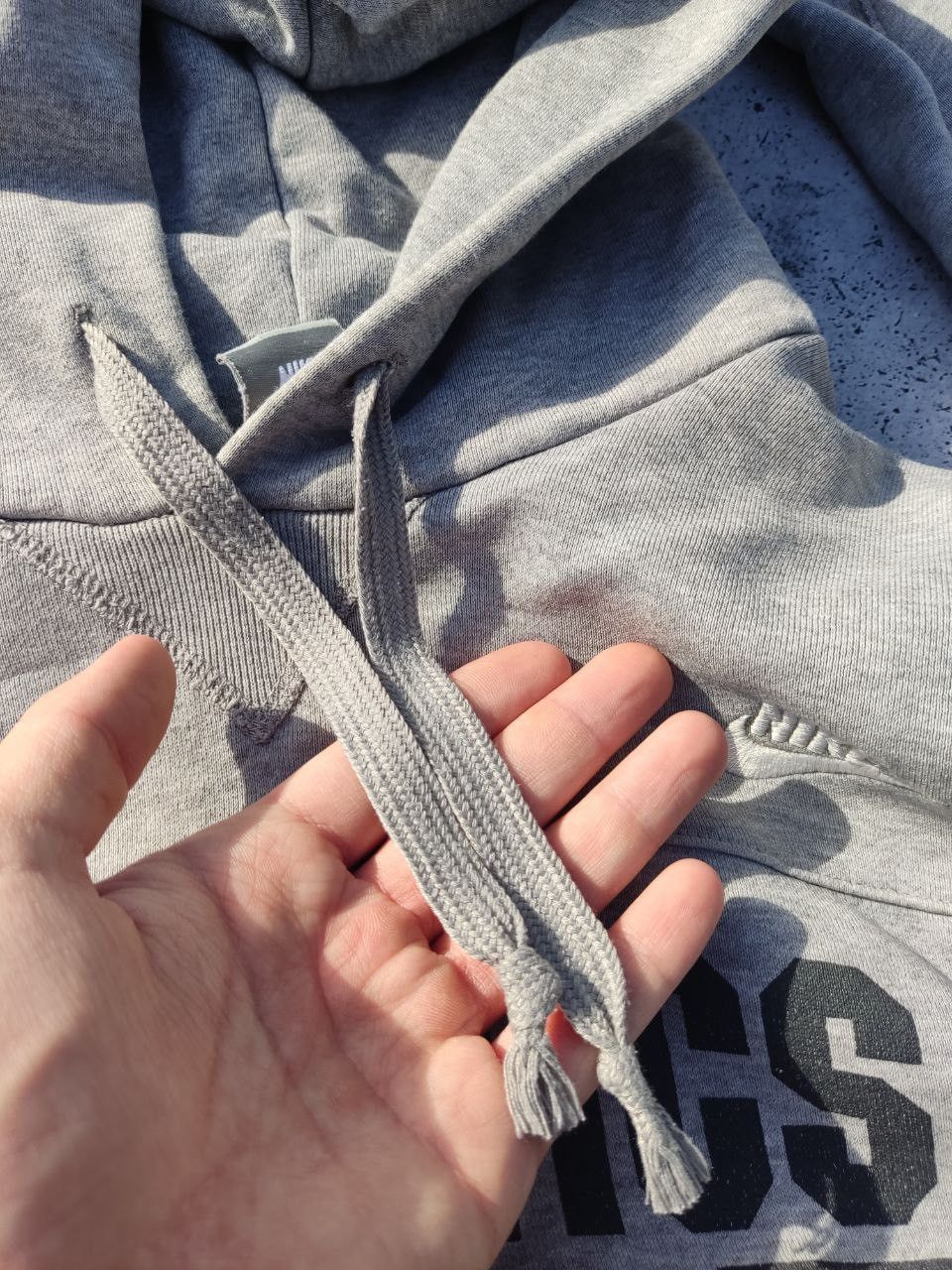 Nike × Vintage Vintage Nike Boxy Hoodie Big Logo Grey Y2K USA Size US L / EU 52-54 / 3 - 6 Thumbnail
