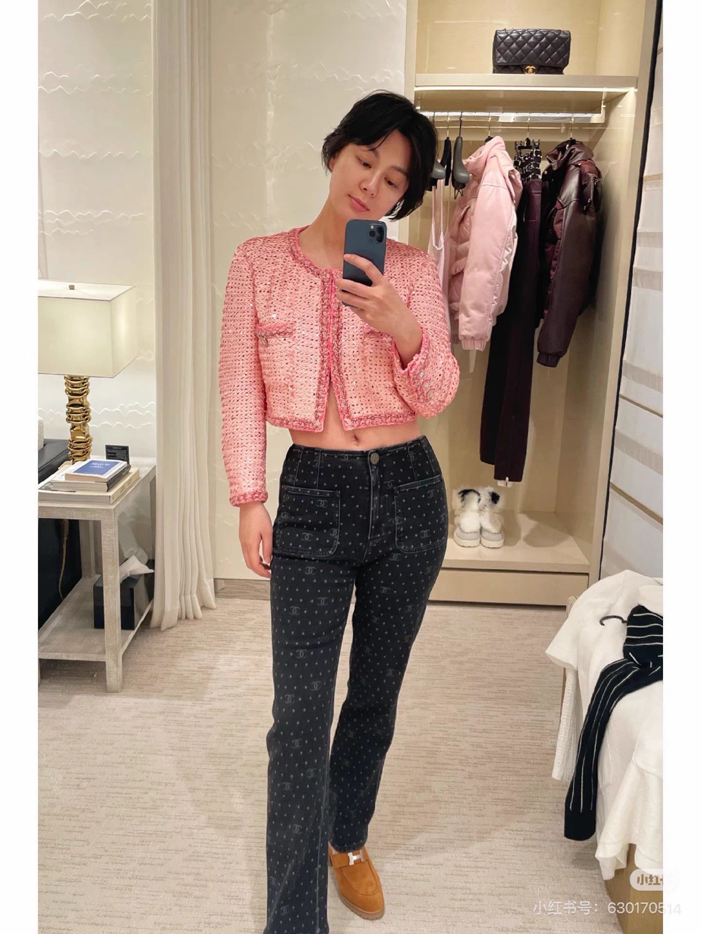 Chanel Chanel 23P 2-pocket cropped polka dot CC jeans new FR36 Size 26" / US 2 / IT 38 - 9 Thumbnail