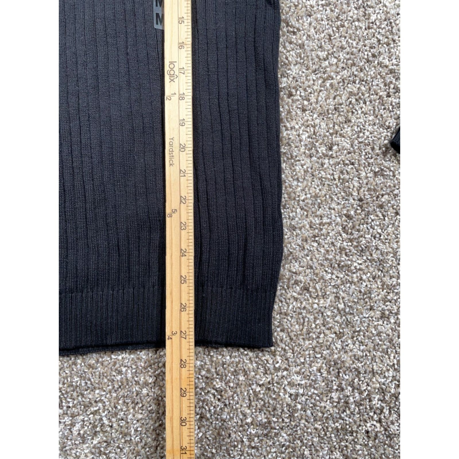 Vintage VINTAGE Extreme Gear Sweater Shirt Adult Medium Black Striped Knit 1/4 Zip 90s Hipster Slim Fit Mens Size US M / EU 48-50 / 2 - 7 Thumbnail
