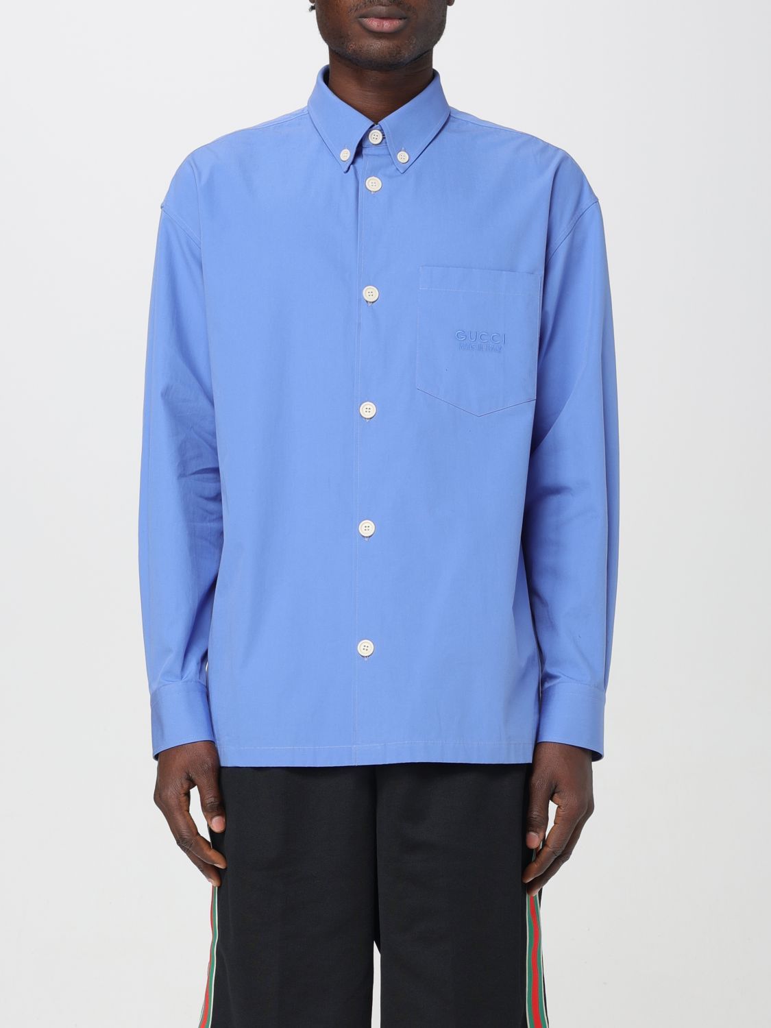 image of Gucci Shirt Men Blue (Size Small)