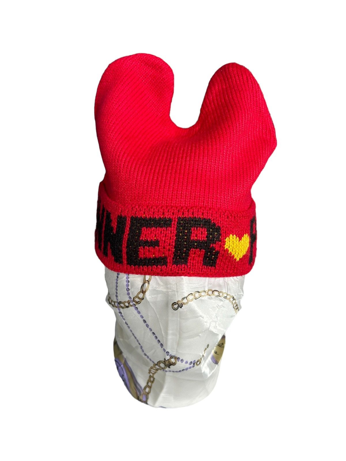 14th Addiction × Hysteric Glamour × Japanese Brand Devil Horn Red Inner💛P Beanie Hats Size ONE SIZE - 2 Thumbnail