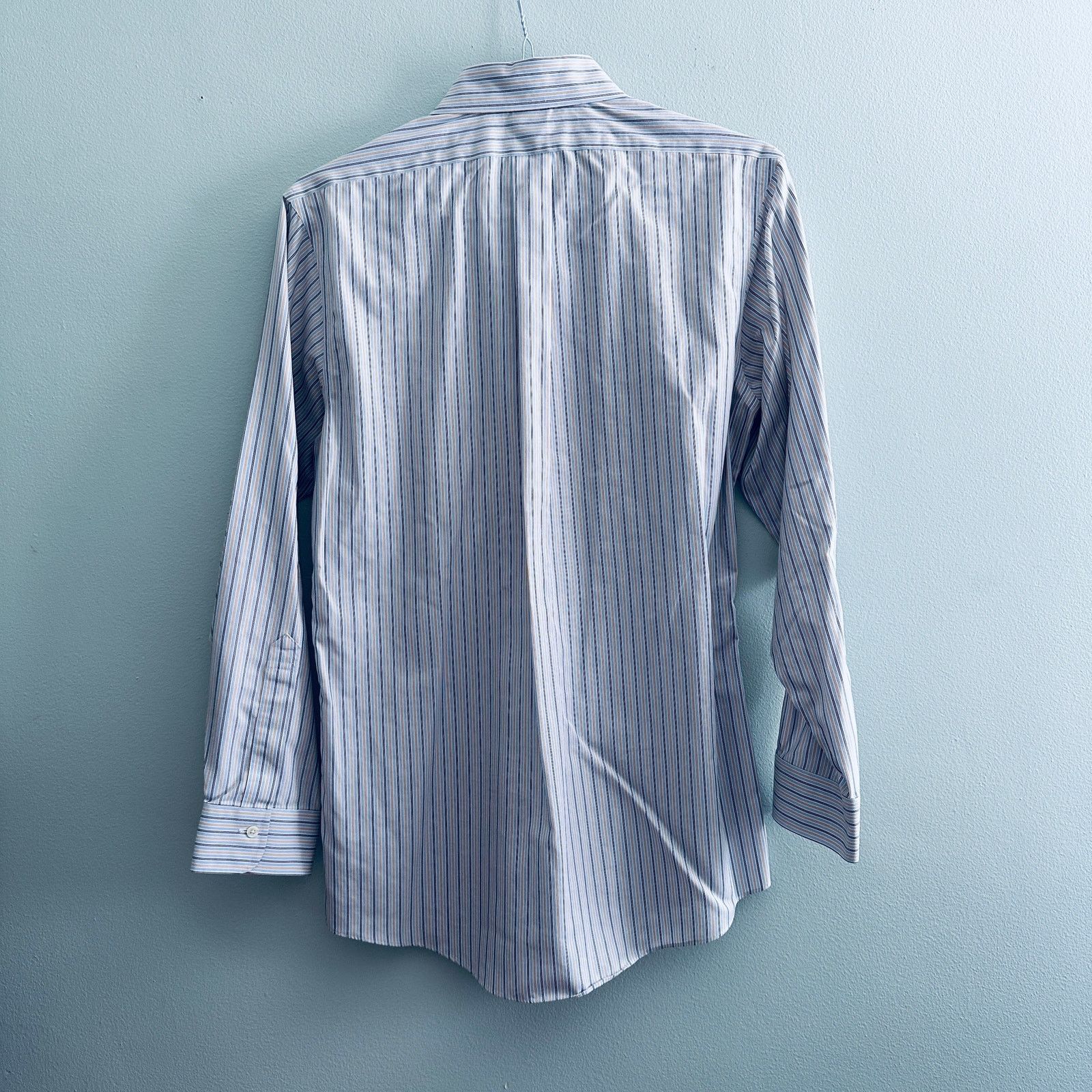 Brooks Brothers Brooks Brothers brown and blue stripe regent fit button down Size US M / EU 48-50 / 2 - 3 Thumbnail