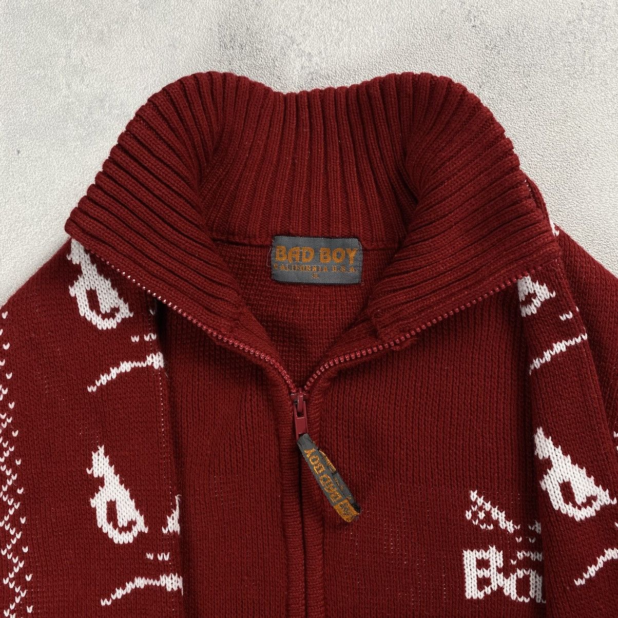 Tribal Streetwear Bad Boy Wool Zip Knitwear Size US XXL / EU 58 / 5 - 4 Thumbnail