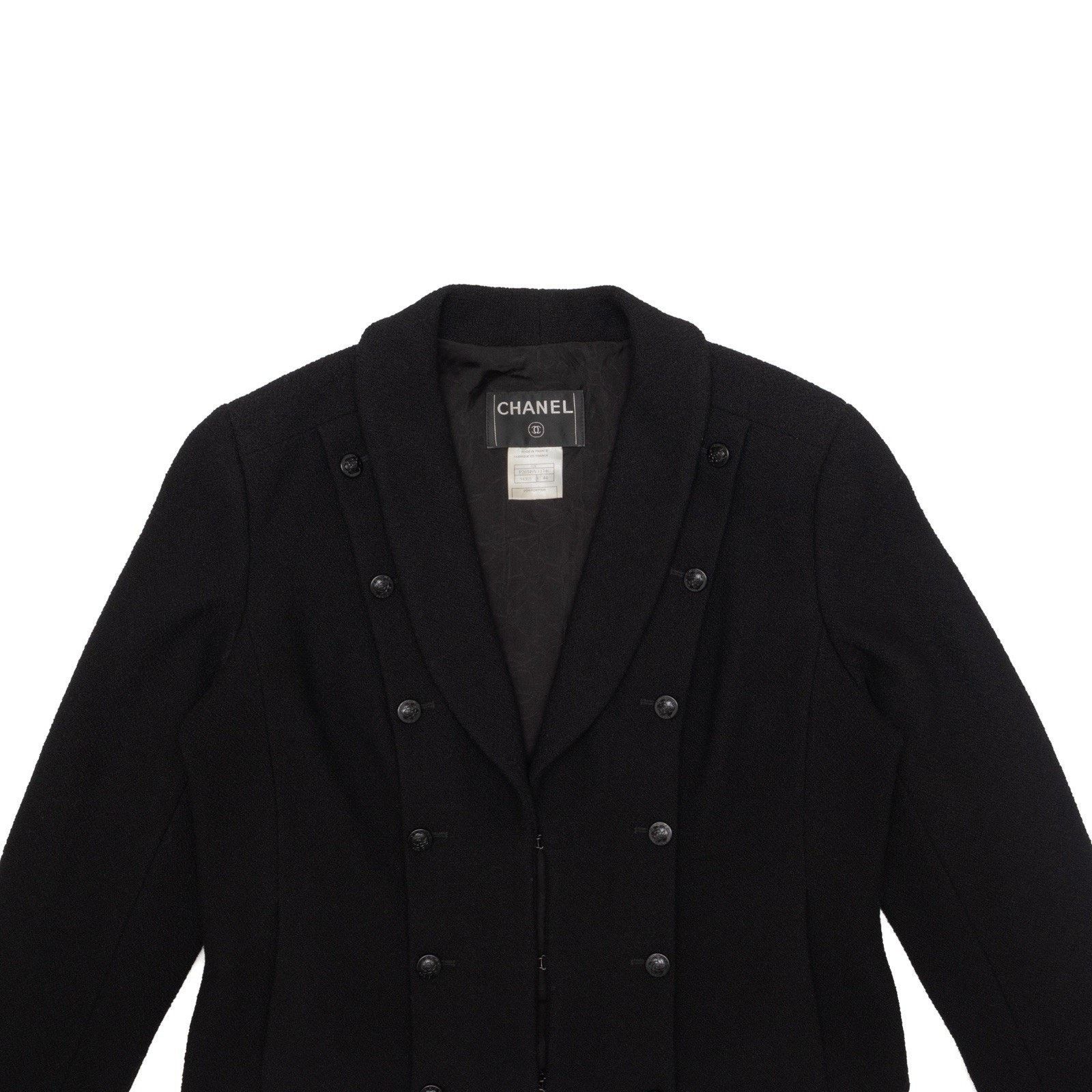 Chanel CHANEL Cropped Bouclé Camélia Double Breasted Wool Jacket Size L / US 10 / IT 46 - 5 Thumbnail