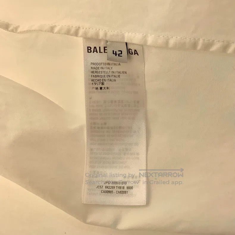 Balenciaga Balenciaga Letter Printed Collar Single-Breasted Long-Slee Size US XS / EU 42 / 0 - 4 Thumbnail