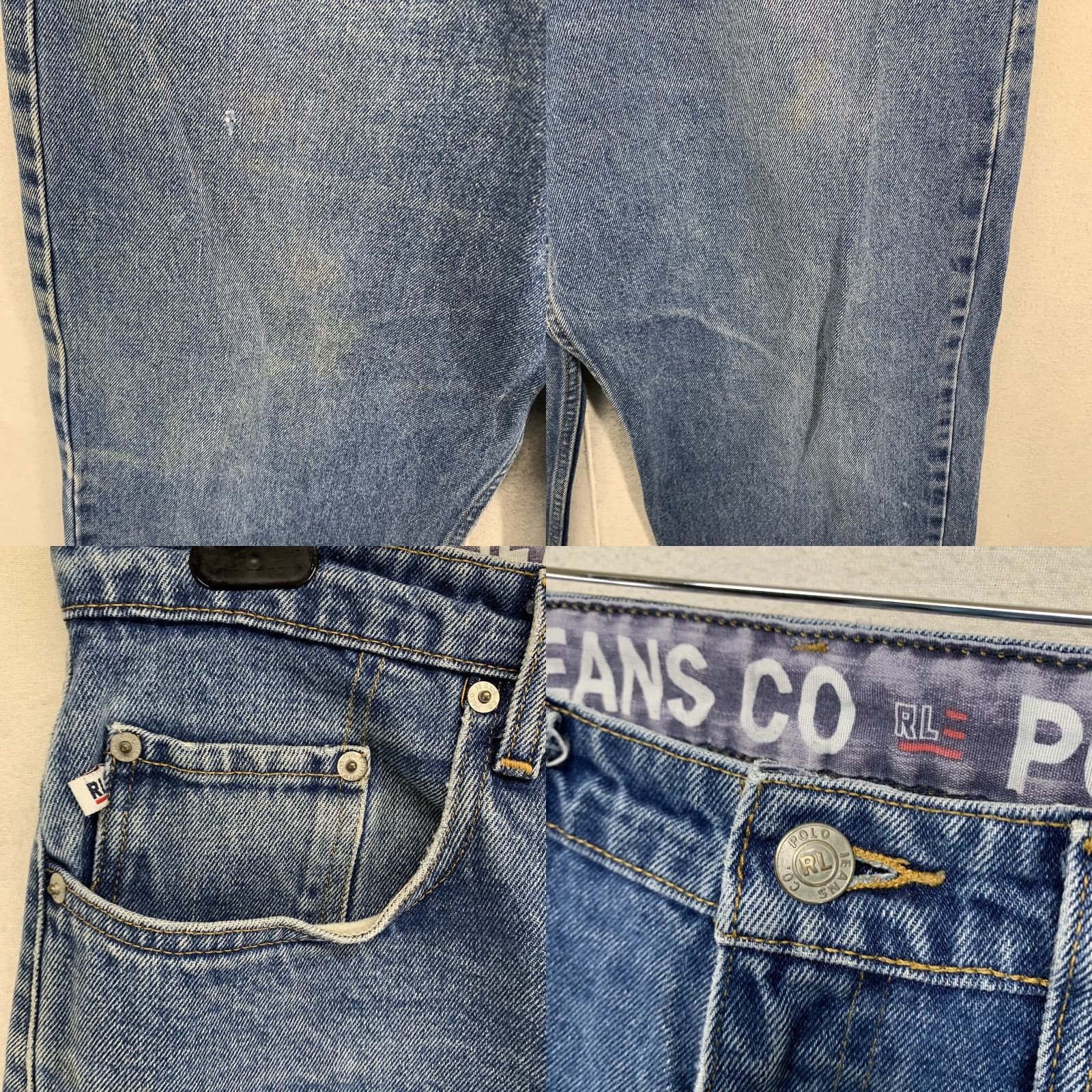 Vintage VINTAGE Polo Jeans Co. Ralph Lauren Jeans Men Adult Medium Blue 90s Distressed Denim 33x30 Size US XS / EU 42 / 0 - 8 Thumbnail