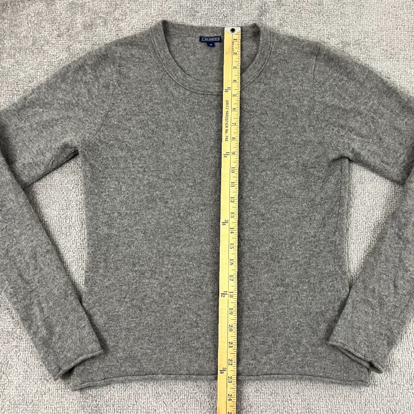 J.McLaughlin J. McLaughlin Cashmere Sweater Womens Medium Gray Knit Crew Pullover Casual Work Size M / US 6-8 / IT 42-44 - 4 Thumbnail