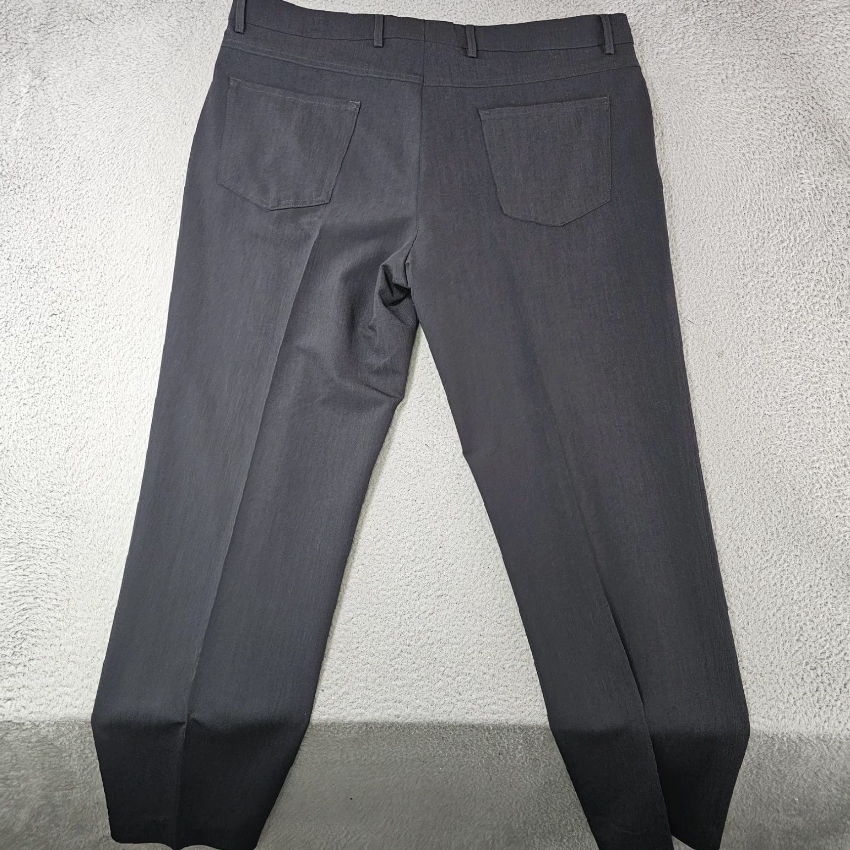 Vintage Ballin Dress Pants Mens 38x31 Gray Comfort-EZE Flat Front Straight Office Size US 38 / EU 54 - 6 Thumbnail