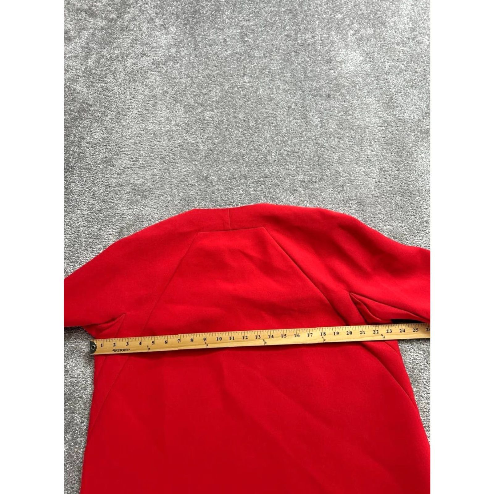 Vintage Lafayette 148 New York Tara Seamed Scuba Jacket Womens M Red Open Front Jacket Size M / US 6-8 / IT 42-44 - 6 Thumbnail