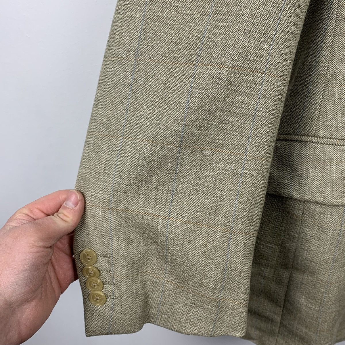 Ermenegildo Zegna Ermenegildo Zegna Wool Silk Linen Blazer 50R Made in Spain Size 50R - 21 Thumbnail