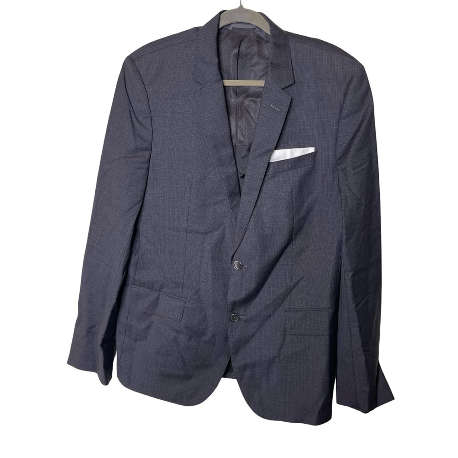 Hugo Boss Hugo Boss Grey 100% wool 2 button blazer sz 42R Size 42R - 1 Thumbnail