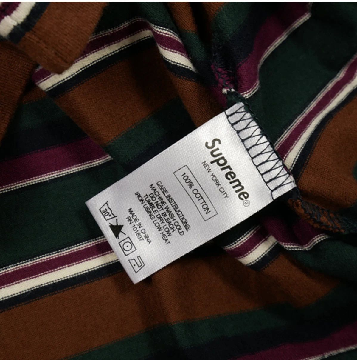 Supreme Supreme multi stripe L/s Top Dark Green SMALL Box Logo 15 Size US S / EU 44-46 / 1 - 8 Thumbnail