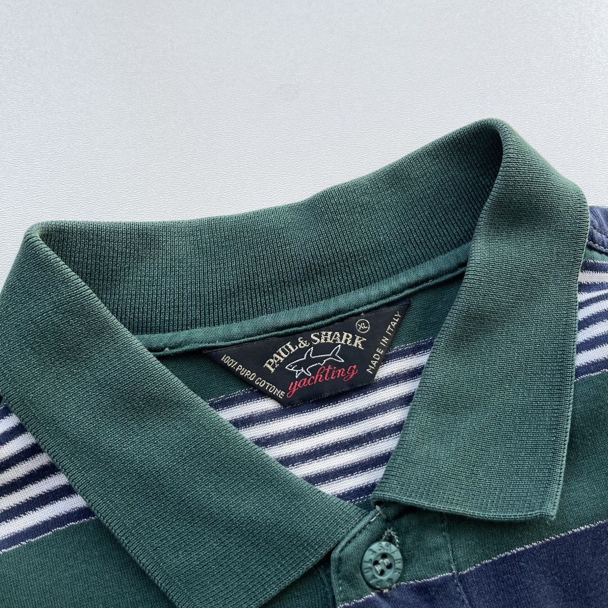 Paul & Shark × Vintage Paul & Shark Yachting 90’s Vintage Stripe Cotton Polo Shirt Size US XL / EU 56 / 4 - 7 Thumbnail