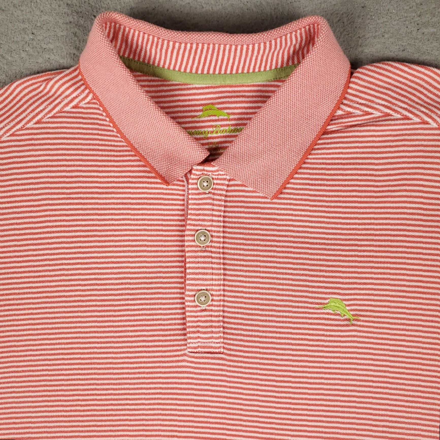 Tommy Bahama Tommy Bahama Polo Shirt Mens L Coral Striped Casual Short Sleeve Polo Shirt Mens L Coral Striped Casual Short Sleeve Size US L / EU 52-54 / 3 - 2 Thumbnail