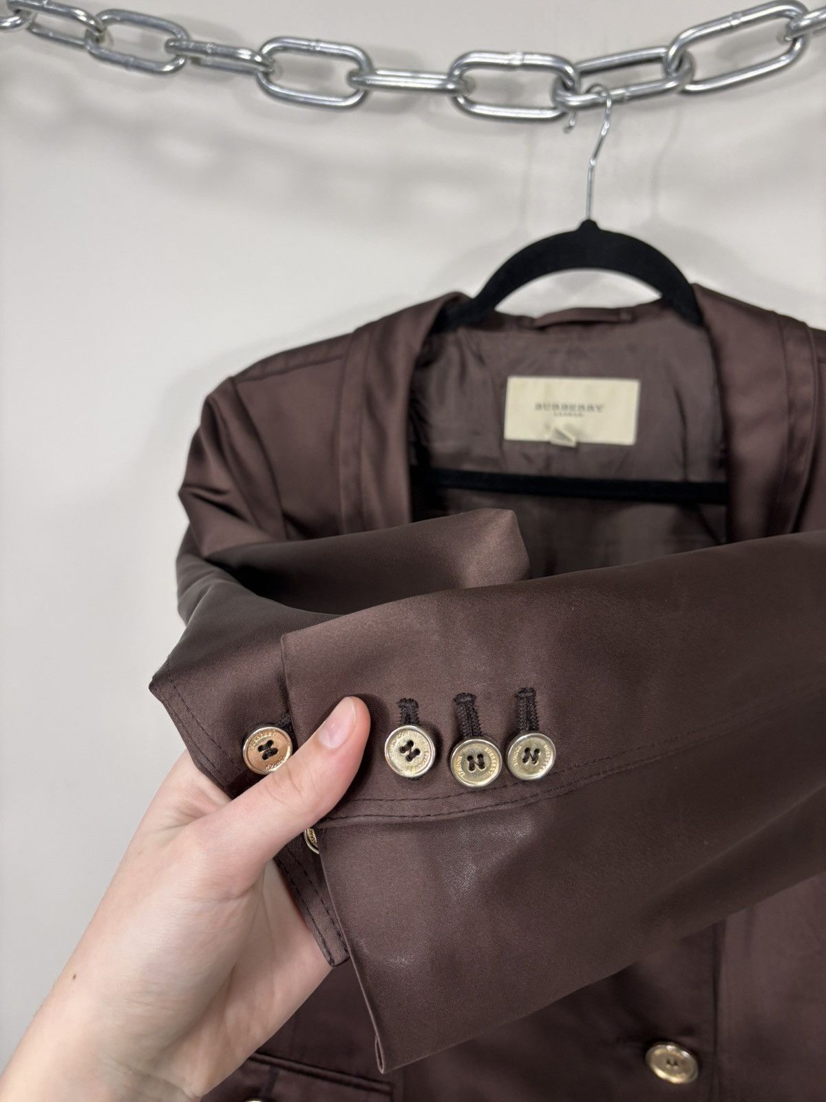 Burberry Burberry London Women’s Brown Double Breasted Blazer Jacket Size L / US 10 / IT 46 - 10 Thumbnail
