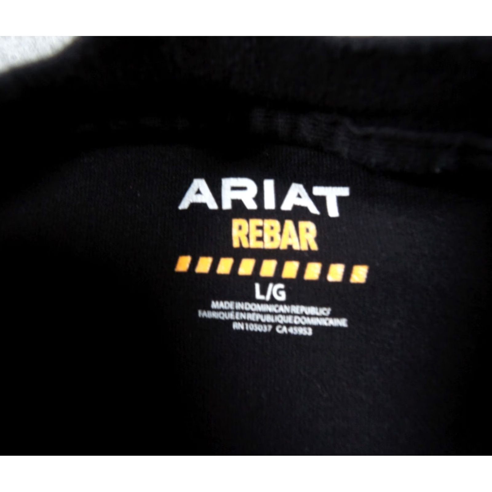 Ariat Ariat Shirt Mens Large Black Long Sleeve Pocket Tee Rebar Workwear Union City Size US L / EU 52-54 / 3 - 5 Thumbnail
