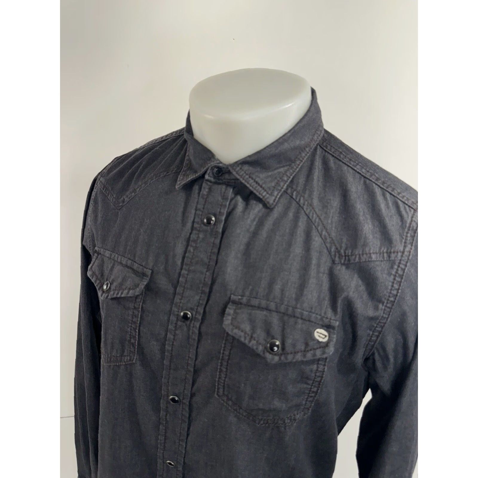 Diesel Diesel Industries - Snap Western Mens Medium / Fitted Large Shirt Size US L / EU 52-54 / 3 - 3 Thumbnail