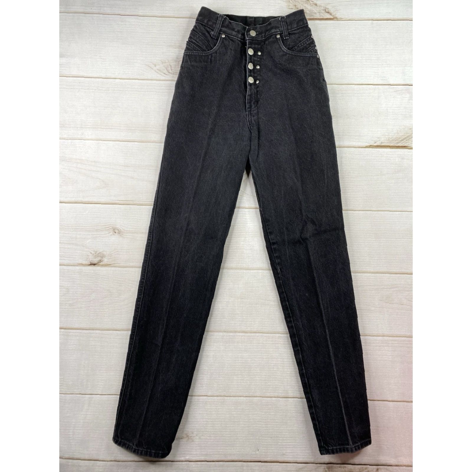 Roper VINTAGE roper Jeans 3/4 High Wasited Denim Black Buttons Rodeo Riding Women 90s Cowboy USA Jeans Mens Womens Boys Girls Size 27" / US 4 / IT 40 - 2 Thumbnail