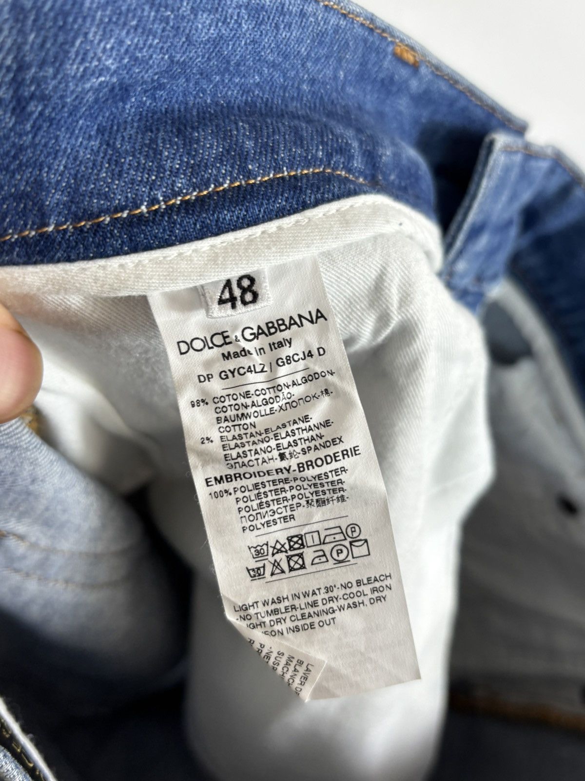 Dolce & Gabbana Dolce Gabbana Distressed Denim Jeans Size US 31 - 8 Thumbnail
